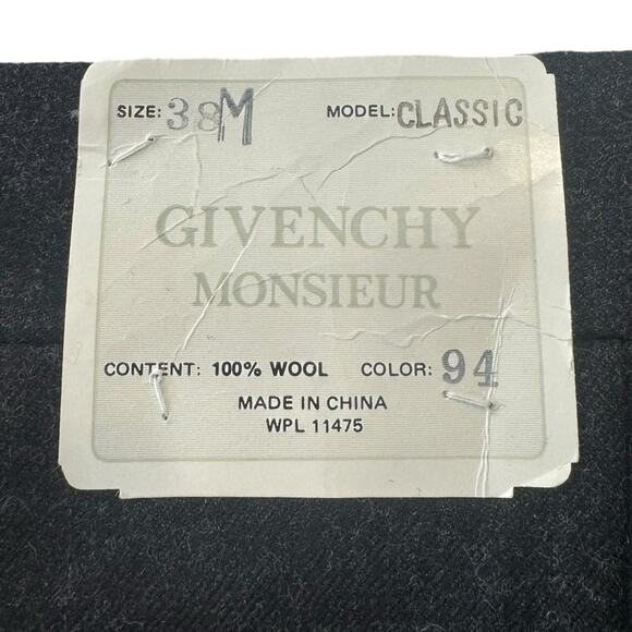 Givenchy Mens Gray wool Dress Pants NEW Size 38 X 32 VINTAGE - Picture 3 of 9